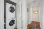 Don`t worry about soiled beach clothes with this first floor washer and dryer 